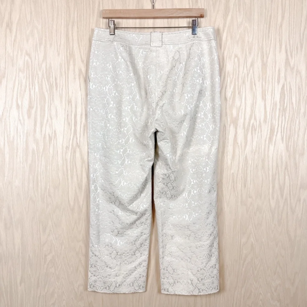 St. John Straight Crop Pants Jacquard Gold - Picture 7 of 10